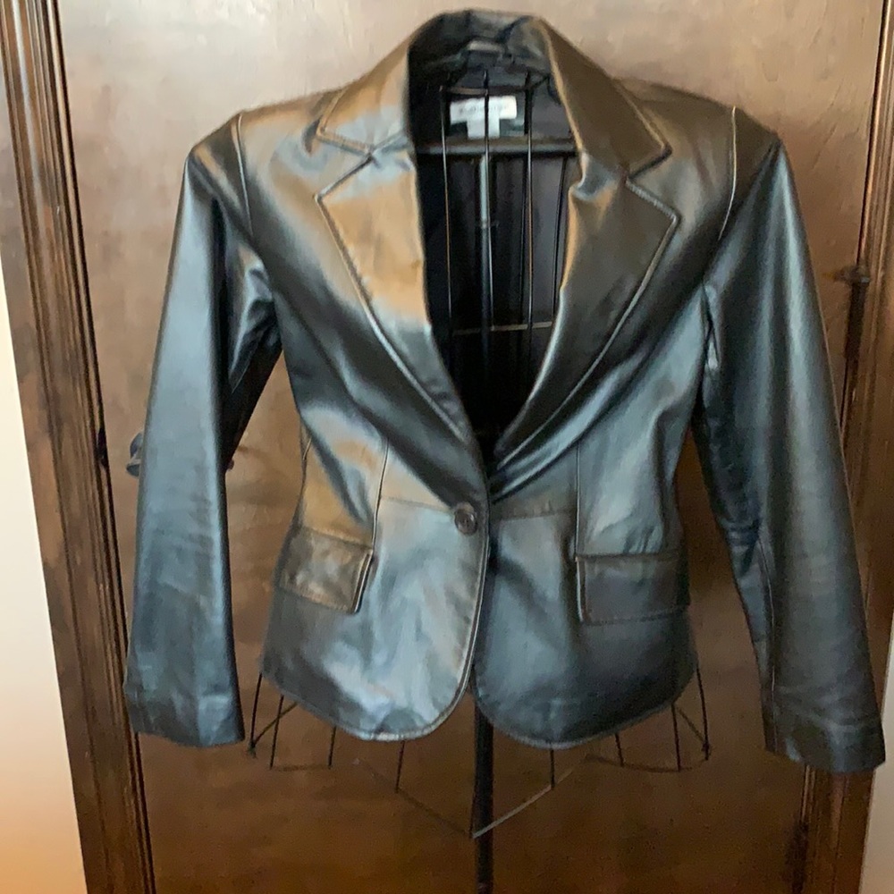 Ladies Black Leather Jacket